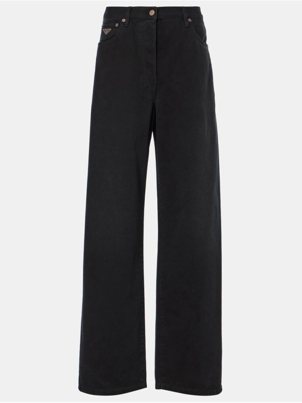 Prada Black Wide-Leg High-Rise Jeans